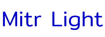 Mitr Light font